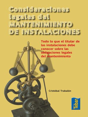 cover image of Consideraciones legales del mantenimiento de instalaciones
